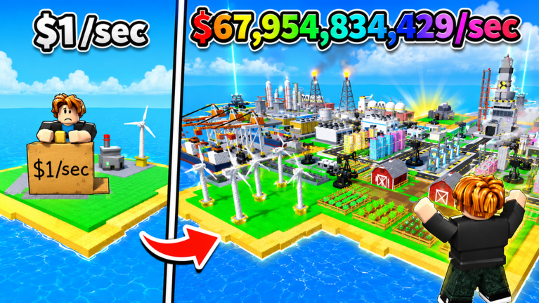 Roblox Missiles vs Cities city thumbnail showing colorful buildings